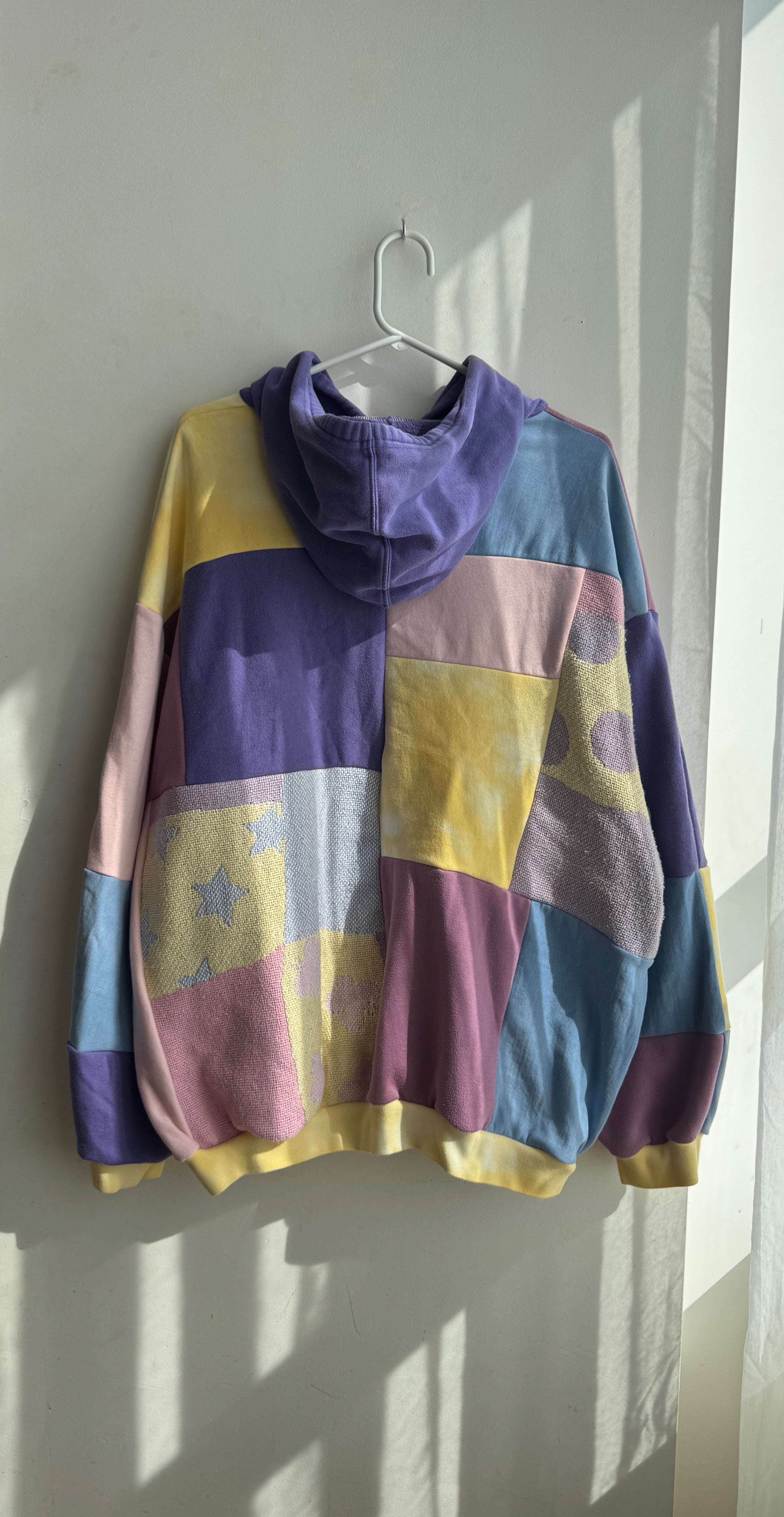 Upcycled Pooh Patchwork Hoodie