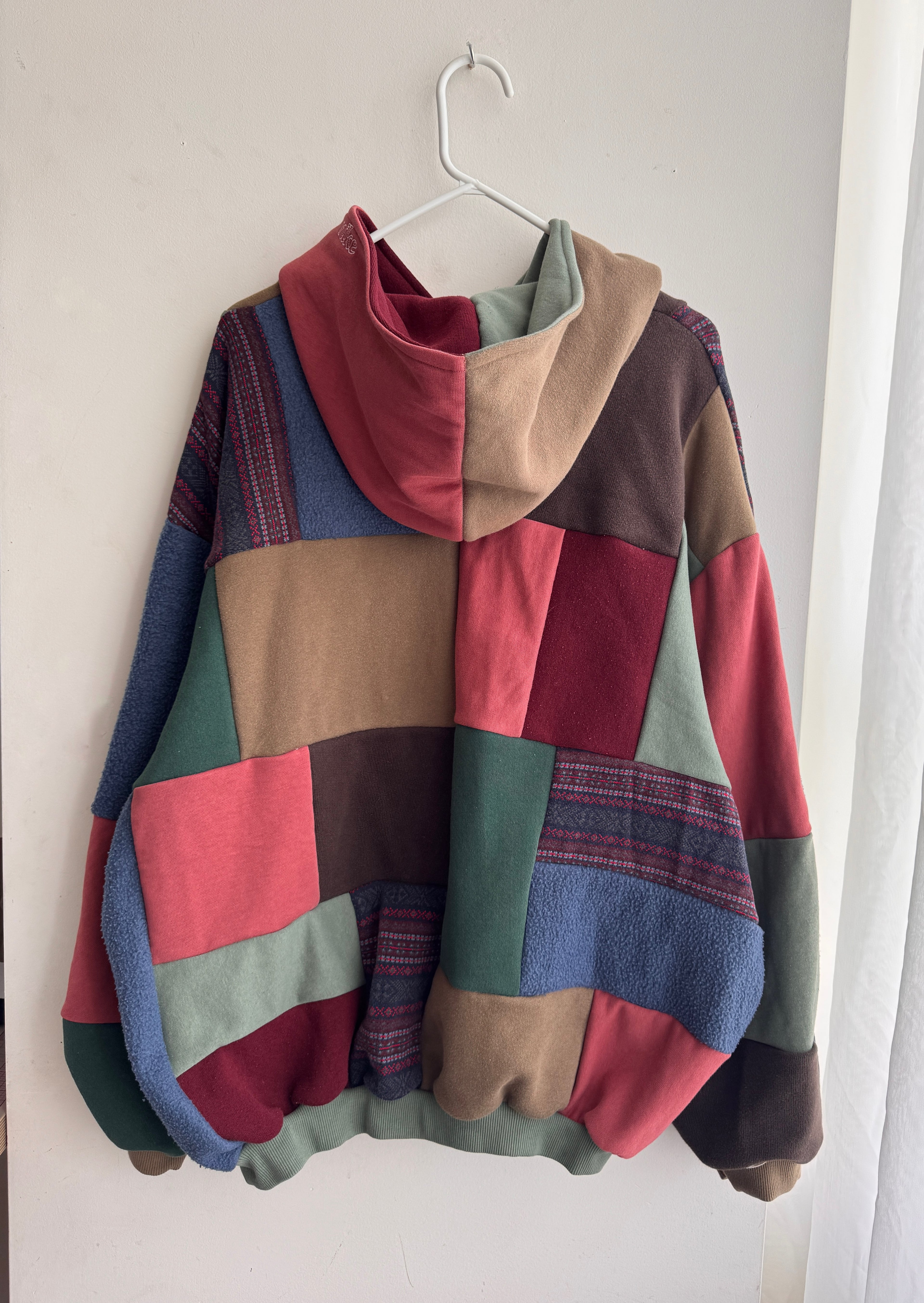 Grounded Earth Upcycled Patchwork Hoodie (XS-2XL)