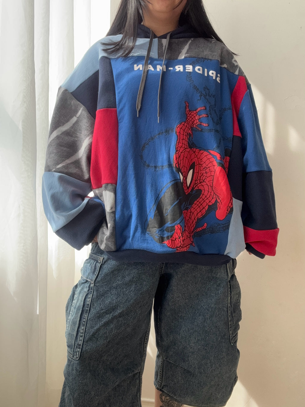 Friendly Neighborhood Patchwork Hoodie
