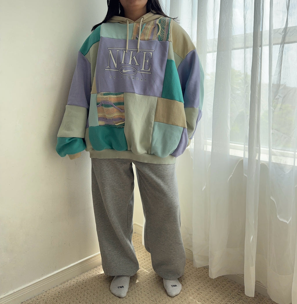 Seafoam Patchwork Hoodie